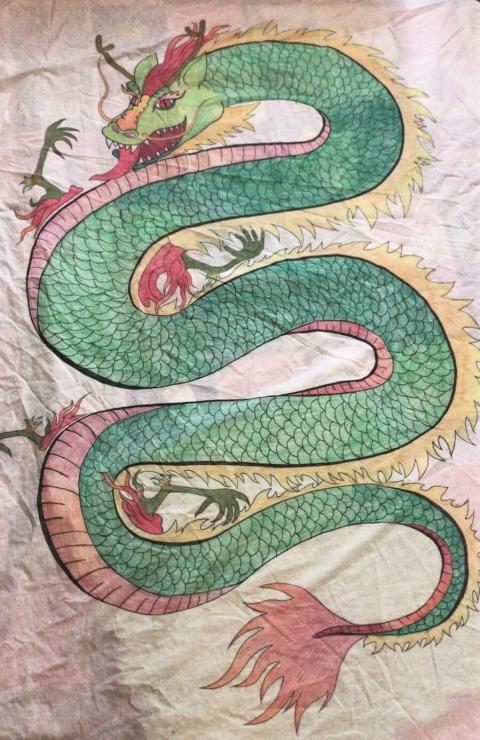 paining of Chinese dragon