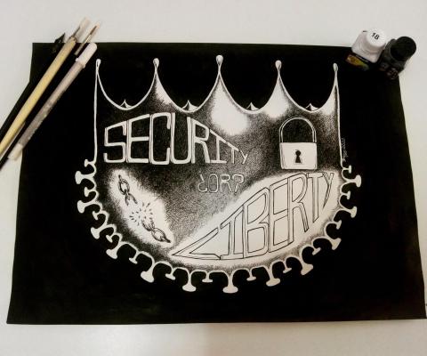 A drawing of a crown