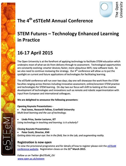The 4th eSTEeM annual conference 2015 circular.