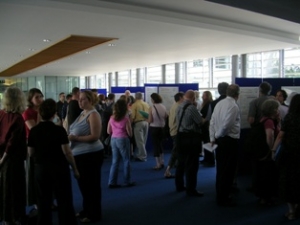 Conference delegates at the poster presentation session