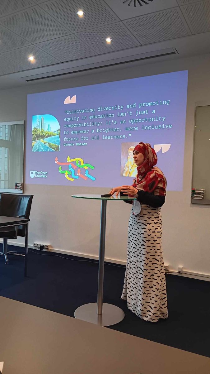 Dhouha Kbaier presenting at ICTLE 2023