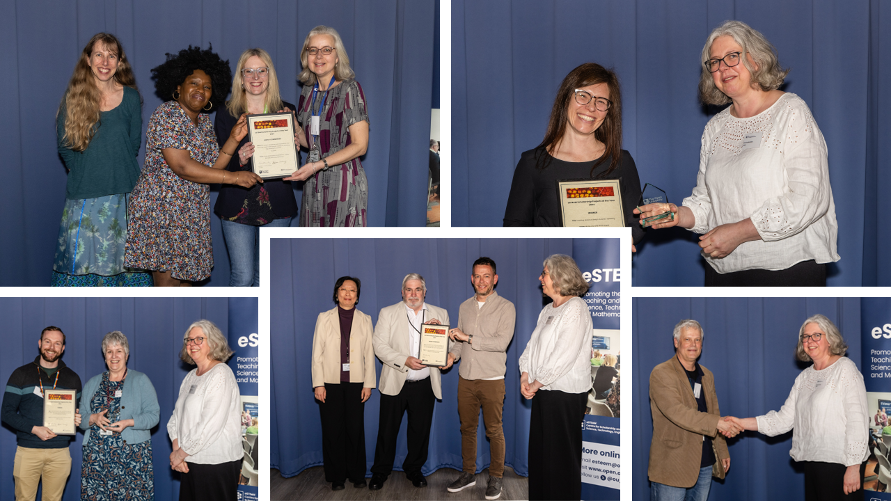 The award winners receiving congratulations from Vic Nicholas