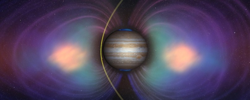 Artists impression of Juiter's magnetosphere