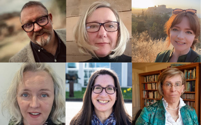 Prof Stephen Peake, Dr Sylvia Warnecke, Dr Lara Frumkin, Prof Catriona Havard, Dr Steph Holton and Prof Sophie-Grace Chappell. Prof Stephen Peake, Dr Sylvia Warnecke, Dr Lara Frumkin, Prof Catriona Havard, Dr Steph Holton and Prof Sophie-Grace Chappell.
