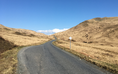 Dried-out fields on Isle of Mull, photo from Dr Leslie Mabon's research work.