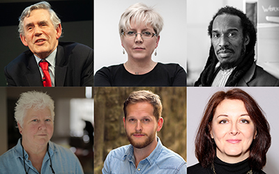  Gordon Brown, Carrie Gracie, Benjamin Zephaniah, Val McDermid, Daniel Shand, Catherine Simpson