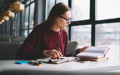 Young person studying