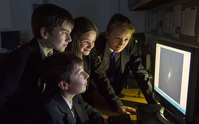 Pupils from Denny High School's STEM club