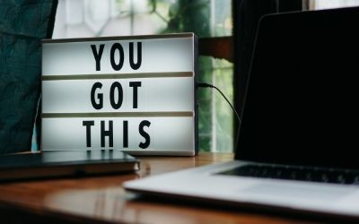 Laptop next to sign reading 'You Got This', by Prateek Katyal on Unsplash