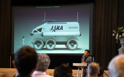 Masaki Fujimoto of JAXA, the Japanese Aerospace Exploration Agency, speaking at the European Lunar Symposium.