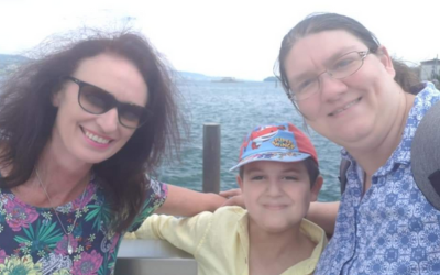 Vanessa Lee (left) and Susan Ali Tabasum (right), with Susan’s eldest son.