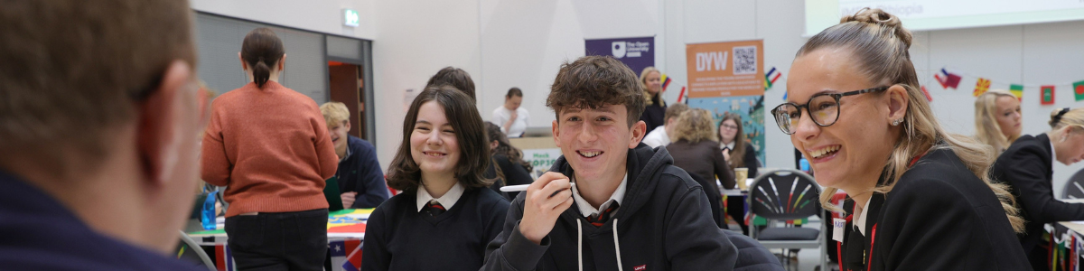 high school students in discussion