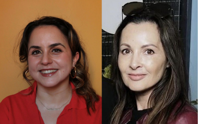 Parisa Shirazi of charity Children in Scotland and OU graduate Amanda Devi Fakeerah