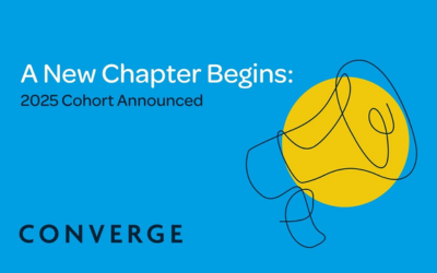 A Converge graphic of a loudspeaker with the text, A new chapter begins: 2025 cohort announced. 