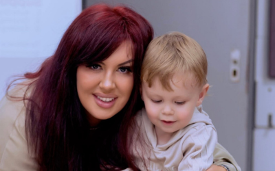 Naomi Brown with her son