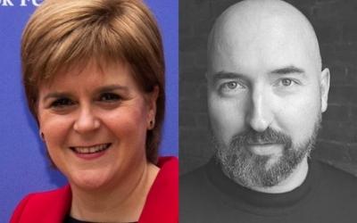 Nicola Sturgeon and Douglas Stuart