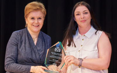 Nicola Sturgeon and Mel Gorrie 