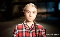 Greta Thunberg close up portrait in Stockholm. ©Banfa Jawla