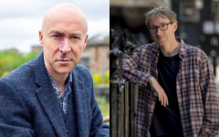 Right: Chris Brookmyre, Left: Stuart Turton