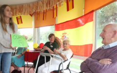Older people in a care home learning a new language