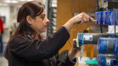 Prof Pallavi Anand measuring a core temperature 