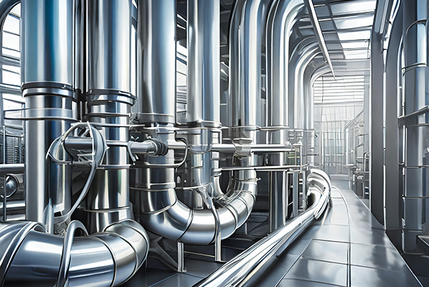 Chrome-plated Industrial background