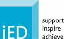iED Blue with strapline