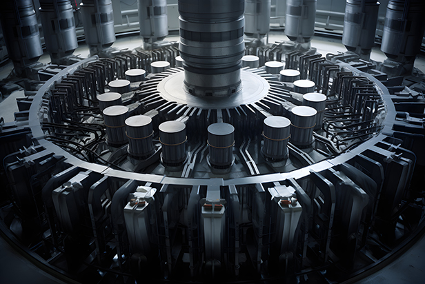 Nuclear reactor close up