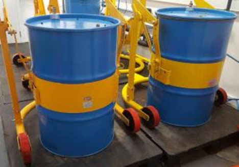 Two large drums which are part of the compost facility