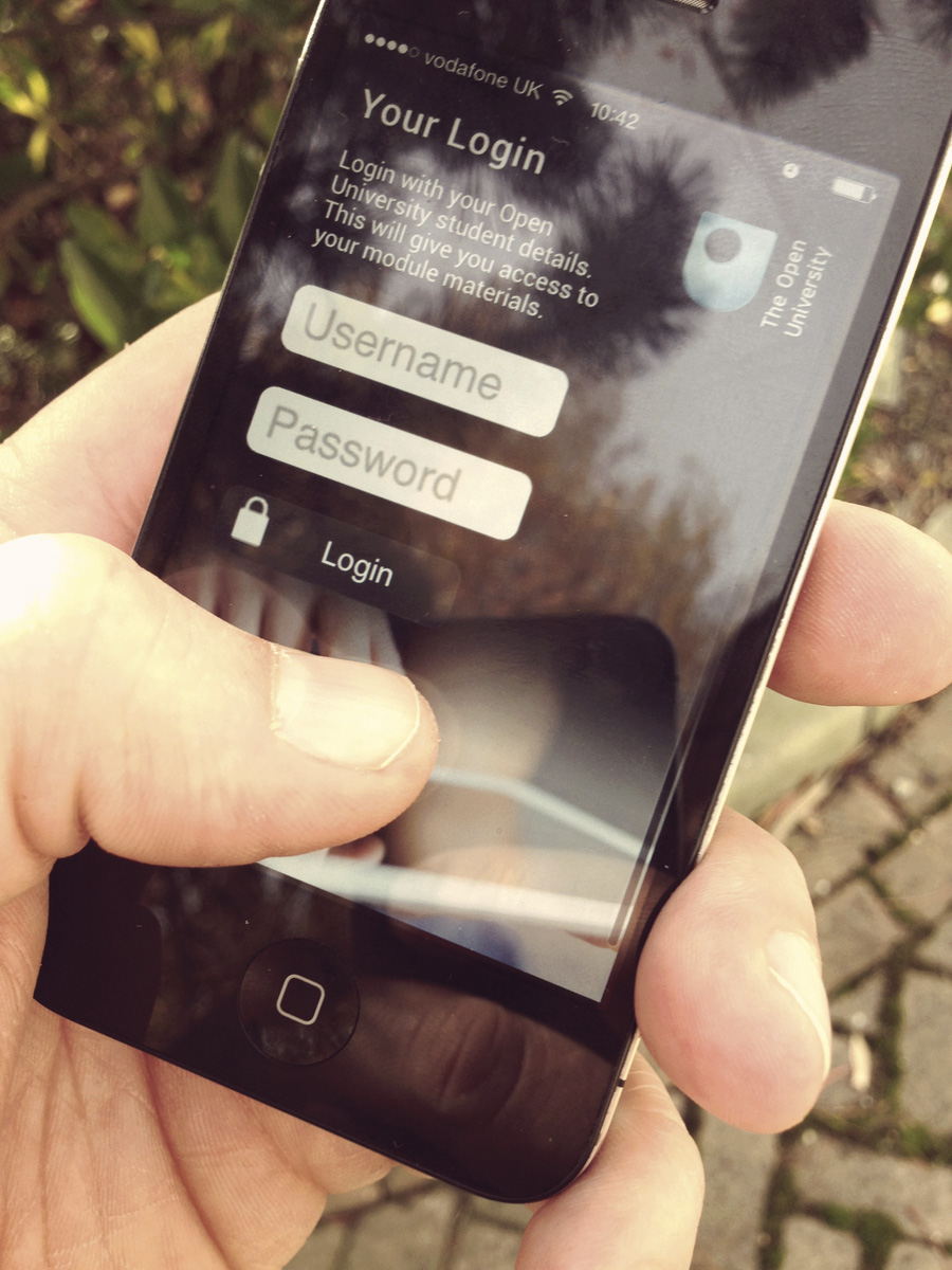 Accessing your OU home page on a mobile device
