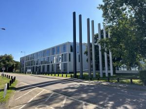 The outside of the Library building in Milton Keynes, September 2023