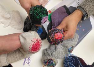 Some examples of darned socks