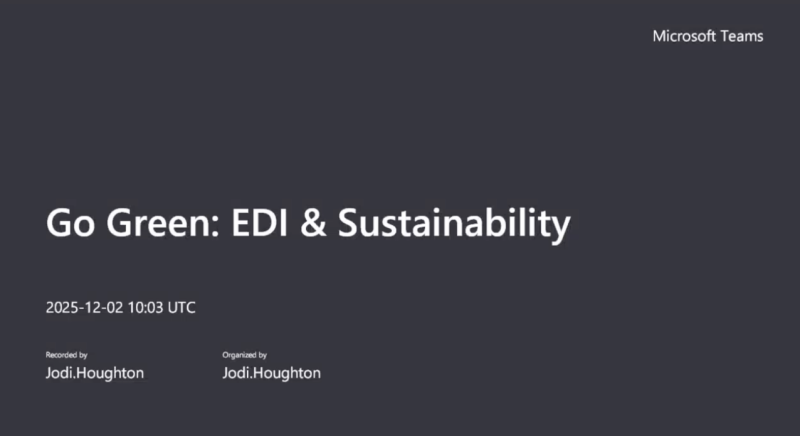Video thumbnail: Go Green: EDI and Sustainability