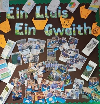 Disgyblion yn cymryd rhan mewn gweithgareddau maeth