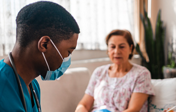 Nurse with patient