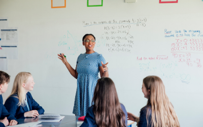 Teacher talking to a class