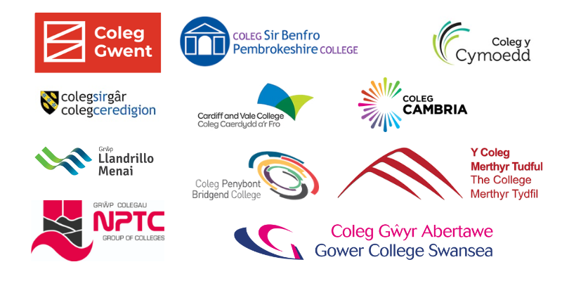 Welsh colleges logos