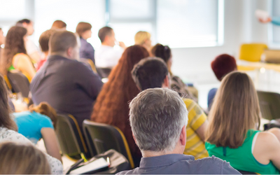 An audience in meeting