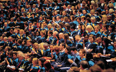 Graduates at OU in Wales graduation ceremony